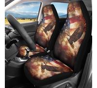 Auto Seat Cover Eagle Usa Flag Front Car Seats Covers Water Resistant Vehicle Seat Cover Accessories Auto Interior Covers For Van Fit Most Cars Suv 52X138 Cm