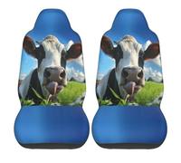 Auto Seat Cover Funny Cow In Green Farm Nature 02 Protector Accessories Front Car Seats Covers Easy Clean Vehicle Seat Cover For Cars Truck Drive 52X138 Cm