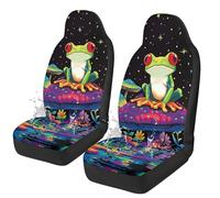 Auto Seat Cover Tree Frog Mushroom Vehicle Seat Cover Water Resistant Front Seats Protector Accessories Auto Interior Covers For Suv Van Drive 52X138 Cm