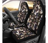 Auto Seat Covers Akita Full Face Cars Bucket Seats Cover Universal Sedans Bucket Seats Covers Colorful Car Front Seat Cover Decor For Most Automotive Suv Trucks 52X138 CM