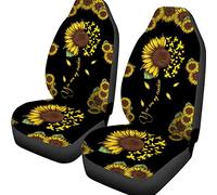 Auto Seat Covers Bee You Are My Sunshine Sunflower Car Front Seat Cover Decor Universal Cars Bucket Seats Cover Dirty-Proof Sedans Bucket Seats Covers For Trucks Sedan Suv 52X138 CM