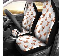 Auto Seat Covers Chihuahua Dog Cartoon White Background Car Back Bucket Protectors Universal Car Front Seat Cover Decor Comfort Cars Bucket Seats Cover For Most Automotive Suv Sedan 52X138 CM