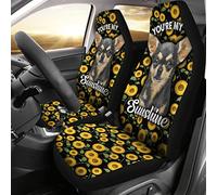 Auto Seat Covers Chihuahua Dog You'Re My Sunshine Sunflower Car Back Bucket Protectors Universal Car Front Seat Cover Decor Durable Sedans Bucket Seats Covers For Sedan Most Automotive 52X138 CM