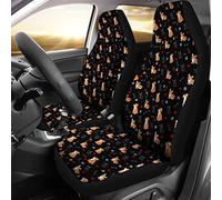 Auto Seat Covers Cute Corgi Dogs Paw Dog Background Car Back Bucket Protectors Universal Car Front Seat Cover Decor Dirty-Proof Sedans Bucket Seats Covers For Most Automotive Sedan 52X138 CM