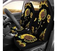 Auto Seat Covers Dragonfly You Are My Sunshine Sunflower Cars Bucket Seats Cover Universal Sedans Bucket Seats Covers Colorful Car Back Bucket Protectors For Suv Most Automotive Sedan 52X138 CM