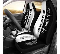 Auto Seat Covers Horse Heartbeat Black & White Background Cars Bucket Seats Cover Universal Sedans Bucket Seats Covers Decorative Car Front Seat Cover Decor For Trucks Sedan Suv 52X138 CM