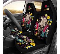 Auto Seat Covers I Love My Pug Cars Bucket Seats Cover Universal Sedans Bucket Seats Covers Funny Car Front Seat Cover Decor For Trucks Most Automotive Sedan 52X138 CM