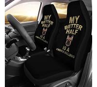 Auto Seat Covers My Better Half Is A French Bulldog Car Back Bucket Protectors Universal Cars Bucket Seats Cover Dirty-Proof Sedans Bucket Seats Covers For Trucks Sedan Suv 52X138 CM