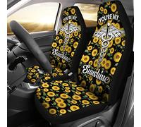 Auto Seat Covers Nurse You'Re My Sunshine Sunflower Cars Bucket Seats Cover Universal Sedans Bucket Seats Covers Dirty-Proof Car Front Seat Cover Decor For Most Automotive Trucks Sedan 52X138 CM