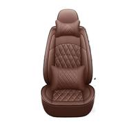 Auto Seat Covers Set For Nissan All Models For Qashqai For X-trail For Tiida For Primera For Pathfinder Leather Car Seat Cover Car Accessories Car-Styling(Coffee pillow)