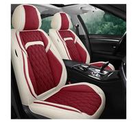 Auto Seat Covers Set Linen Car Seat Covers For A4 B8 B6 B7 For Avant A3 8P A5 For Sportback Q2 Q3 A7 Q7 4L 100 C4 A6 4F C7 C5 Car Seat Protectors(WINE RED)