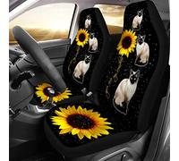 Auto Seat Covers Siamese Cat You Are My Sunshine Car Back Bucket Protectors Universal Cars Bucket Seats Cover Durable Sedans Bucket Seats Covers For Trucks Sedan Suv 52X138 CM