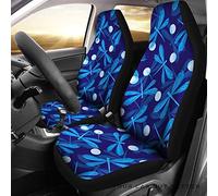 Auto Seat Covers Spiritual Dragonfly Blue Background Cars Bucket Seats Cover Universal Sedans Bucket Seats Covers Funny Car Front Seat Cover Decor For Suv Sedan Most Automotive 52X138 CM