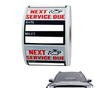 Auto Service Label - Static Cling Vinyl 1.97 inches | Reminder Decal Windshield Sticker Sheet | Writable Appointment Tracker for Oil Change and Vehicle Maintenance Log
