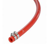 Auto Silicone Hoses 4mm Id X 8mm Od Red Silicone Vacuum Hose 4 Metres With 2 Stainless Mini Clips High Temp Air Breather Washer Tube