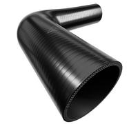 Auto Silicone Hoses Autosiliconehoses 90 Degree Reducing Silicone Elbow Hose High-Temp High Pressure For Turbo Water Intercooler(Black, 76mm - 51mm)