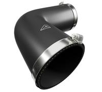 Auto Silicone Hoses Autosiliconehoses 90 Degree Ruber Elbow Hose Black - 51mm High-Temp For Water Coolant Radiator With 2 Free Hose Clips