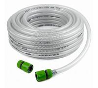 Auto Silicone Hoses Clear Garden Hose 5M 13mm Bore Braided Reinforced Pvc Water Stop Quick Connectors Both Ends Rainwater Butt Pump Watering Pipe