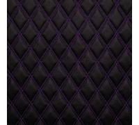 Auto Silicone Hoses Diamond Quilted Padded Faux Leather Upholstery Fabric Purple Stitch 1.3M Wide X 15M Car Van Camper Seat Trim Lining