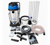 Auto Silicone Hoses Gutter Vacuum Cleaner Kit 3000W 100L Wet Dry Vac 7.5M Pole Hd Inspection Camera Triple Motor 5M Hose Black