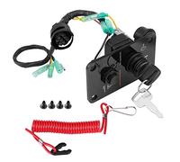 AUTO Single Key Switch Panel Assembly, 12V Universal Waterproof Switch Panel for Boat + outboard emergency kill switch panel mount