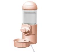 Auto Siphon Design Dog Water Dispenser, Heated Water Bottle, 500 ml Pet Water Dispenser Indoor Use, Dog Cage Waters Bottle 16 x 8.5 x 22 cm for Pet Cages, Indoor, Blue, Pink, Gray Color