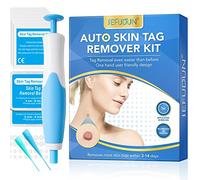 Auto Skin Tag Remover Kit - Wart Removal for Face & Body, Fast and Easy Removal Pen for Small to Large Size 2mm-8mm, Safe and Painless, with 40 Removal Bands & 10 Cleansing Wipes