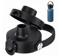 Auto Spout Lid for Hydro Flask 12 16 18 20 32 40 64 oz Wide Mouth Bottles | Replacement Auto Flip Lid for HydroFlask, with Flexible Handle, BPA Free, Leak Proof, for Commute, Car, Travel, Outdoor Use