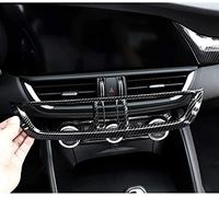 AUTO-spro Carbon Fiber ABS for Romeo Giulia 2017 Car Center Console AC Outlet Frame Trim Refitting Accessories