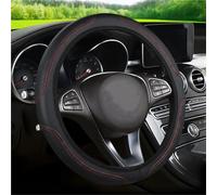 Auto Steering Wheel Anti Slip Breathable Universal Microfiber Leather Car Steering Wheel Cover Has No Inner Ring(Red)