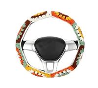 Auto Steering Wheel Boho Elastic Car Steering Wheel Cover Ethnic Style Sunflower Interior Crochet Covers
