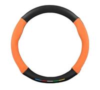 Auto Steering Wheel Car Carbon Fiber Suede Steering Wheel Cover For Volvo For XC40 XC60 XC70 XC90 C30 C70 S40 S60 S80 S90 V40 V50 V60 V70 V90(Orange b)