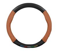 Auto Steering Wheel Car Carbon Fiber Suede Steering Wheel Cover For Volvo For XC40 XC60 XC70 XC90 C30 C70 S40 S60 S80 S90 V40 V50 V60 V70 V90(Saddle brown b)