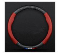 Auto Steering Wheel Cover Car Carbon Fiber Steering Wheel Cover For Scenic For Clio For Laguna 2 3 4 5 For KangooFluence For Megane For Trafic For Talisman(O Red)