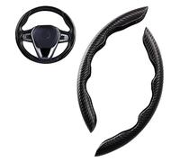 Auto Steering Wheel Cover For BMW For X1 E84 F48 F49 U11/X2 F39/X3 E83 F25 G01/X4 F26 G02 Car Steering Cover Protector 2 Pcs Car Steering Wheel Cover Protector(A-Black)