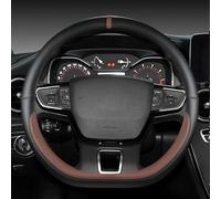 Auto Steering Wheel Cover for Ford Taurus VIII (Middle East) 2022-2025, Anti-slip Breathable Leather Car Steering Wheel Cover Protector Accessories,brown-D
