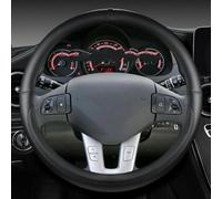 Auto Steering Wheel Cover for Renault Master 2014-2024, Anti-slip, Breathable, Nappa Leather, Durable Steering Wheel Protector Car Accessories Interior For Men Women, A BLACK-O-STYLE