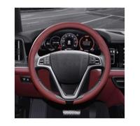 Auto Steering Wheel Cover Leather Car Steering Wheel Cover For Geely GeometryC Monjaro For Coolray For Tugella GX3 For Atlas For Emgrand EC7 GC6 Auto Accessories(Wine red-O)