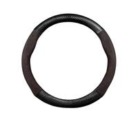 Auto Steering Wheel Cover Protector For A3 8P 8L 8V S3 RS3 For Q3 2014-2023 O Shape 38cm Carbon Fiber Leather Car Steer Protector Cover Steering Wheel Cover(O fiber Brown)