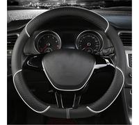 Auto Steering Wheel Cover Protector For BMW 7 For Series 7er For Sedan E65 E66 F01 F02 F02h F04 G11 G12 G70 Sweat-absorbing Steering Wheel Cover(BlackWhite)
