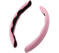 Auto Steering Wheel Cover Protector For Mondeo MK3 MK4 MK5 For Escape 2 Pcs Breathable Anti-slip Segmented Car Steering Wheel Cover(C Pink)