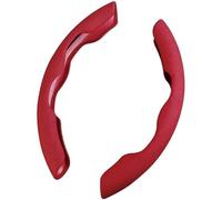 Auto Steering Wheel Cover Protector For Mondeo MK3 MK4 MK5 For Escape 2 Pcs Breathable Anti-slip Segmented Car Steering Wheel Cover(B Red)