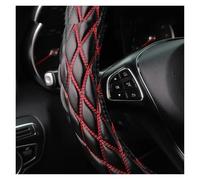 Auto Steering Wheel Cover Sheepskin Embroidered Double-thread Car Has An Inner Ring Steering Wheel Cover Suitable For 36cm, 37cm And 38cm(Grey)