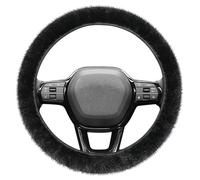 Auto Steering Wheel Covers Warm Universal Anti Slip All Car Universal Handle Cover Winter Plush Retractable Steering Wheel Cover(Black)
