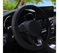 Auto Steering Wheel For 15 Inch Artificial Leather Three Dimensional Embossed Car Without Inner Ring Steering Wheel Cover Auto Parts(Black)