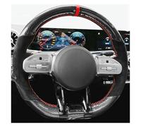 Auto Steering Wheel Protector For Benz For AMG C43 E53 S63 For GLE G63 Non-slip Genuine Leather Suede Hand-Stitched Car Steering Wheel Cover(Style e)