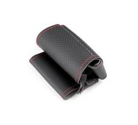 Auto Steering Wheel Protector For Chevrolet For Captiva 2007-2014 For Silverado For Sierra 2007-2013 Car Interior Steering Wheel Cover Leather Trim Accessories(Black-red line)