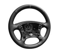 Auto Steering Wheel Protector For Citroen C5 For Xsara For Picasso For Berlingo 2001-2008 Car Steering Wheel Cover Anti-Slip Perforated Leather(Light Blue Thread)