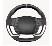 Auto Steering Wheel Protector For Citroen For Grand C4 For Picasso For SpaceTourer 2013-2022 Steering Wheel Cover Suede Genuine Leather Accessories(Yellow Thread)