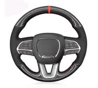 Auto Steering Wheel Protector For Dodge For Challenger For Charger 2015-2021 For Durango 2018 2019 2020 2021 Car Steering Wheel Cover Suede Leather(Yellow Thread)